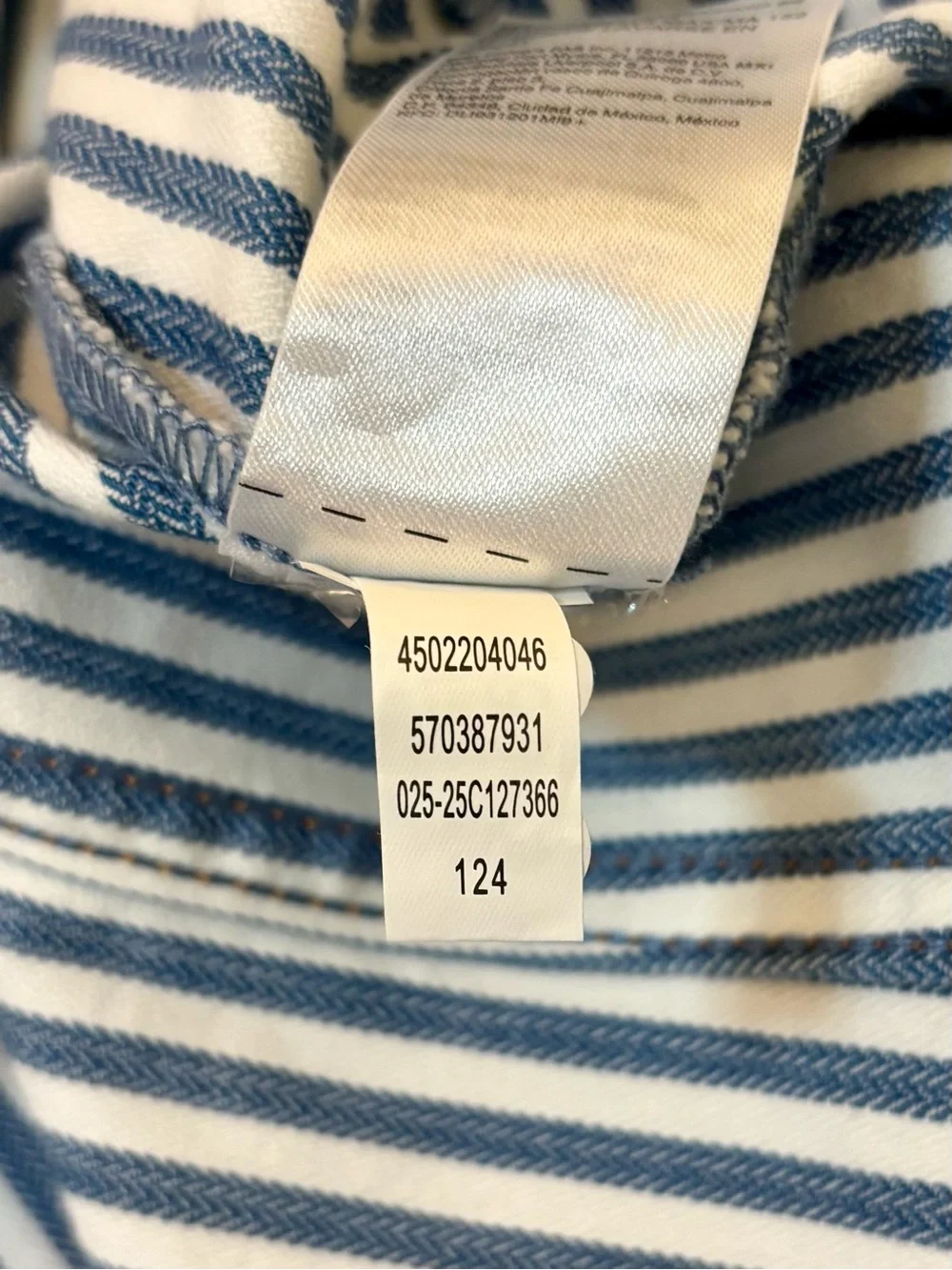 Chico’s Striped Blazer Double-Breasted Denim NWT Blue White 0.5/Womens S (6)